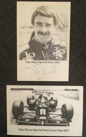 Official Postcard hand signed- Nigel Mansell - 1984 Cover