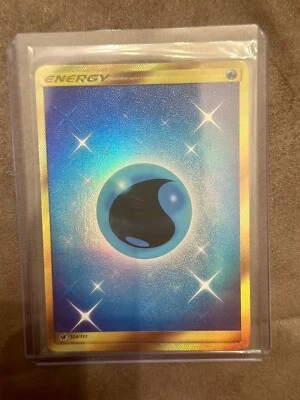 Pokémon Water Energy 124/111 SM Sun & Moon Crimson Invasion Gold Secret Rare - Image 1 of 3