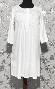 SoieRose 100% Cotton Long Sleeves Victorian Nightgown with Embroidery - SR-1023 - Picture 1 of 9