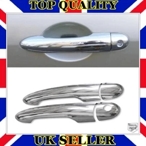 Cubierta de manija de puerta cromada 2 puertas acero en S. PARA RENAULT CLIO III CUPÉ 2006 a 2012 - Imagen 1 de 11