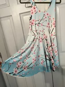 Vestido Patinador Blackmilk L Flor de Cerezo Sakura Ajuste/Acampanado Elastano Slinky Elástico - Imagen 1 de 9