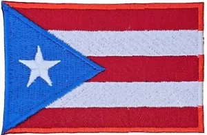 PORTO RICO BANDIERA COUNTRY STELLA EMBLEMA COLORE PIENO TATTICO FERRO SU TOPPA - Foto 1 di 2