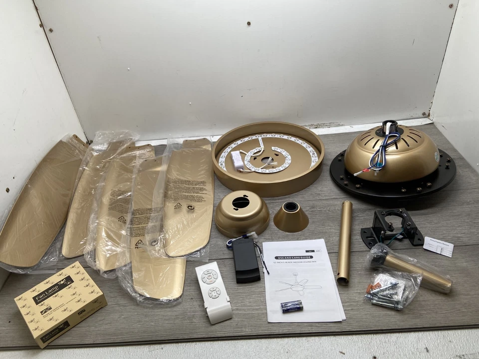 MinkaAire DR548-SI 52 дюйма Потолочный вентилятор для помещений с 5 лопастями - Изображение 1 из 3