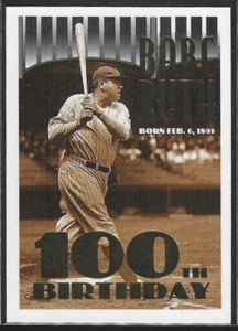 Babe Ruth 1995' TOPPS 100TH BIRTHDAY #NNO  N.Y. YANKEE HOF LEGEND - Imagen 1 de 2