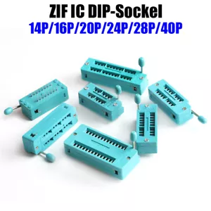 Base universal ZIF IC DIP zócalo de prueba conector adaptador 14 16 18 20 24 28 40 pines - Imagen 1 de 19