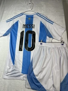 Messi Trikot Nummer 10 mit Shorts Größe XL Fußball blau-weiß - Bild 1 von 24