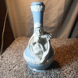 Madonna & Baby Jesus Porcelain Vase "Our Lady Of The Snows" Vintage 7.5 In - Picture 1 of 10