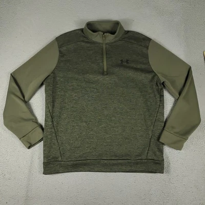 Suéter Under Armour Para Hombre Talla XL Verde 1/4 Cremallera Pullover Sudadera Foto 1 de 4