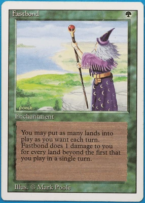 Fastbond Revised HEAVILY PLD (Rare Reserved List MTG Magic Card) (ID# 498442) - Image 1 of 2