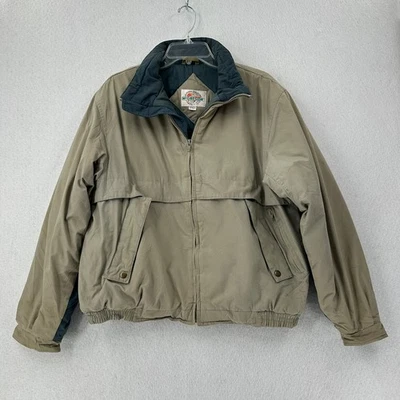 VTG Mcgregor Jacket Mens Med Olive Quilted Insulated Heavy Bomber Puffer Coat - Image 1 of 4