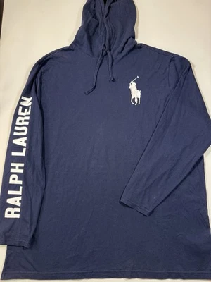 Polo Ralph Lauren Sudadera con Capucha Para Hombres 2XLT Alto Azul Big Pony Manga Larga 1967 Bandera de EE. UU. Foto 1 de 4