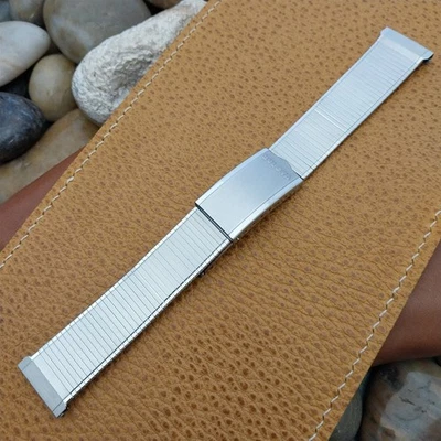 19 毫米 18 毫米宝路华不锈钢公爵夫人未使用经典 20 世纪 60 年代复古表带 — 第 1/4 张图片