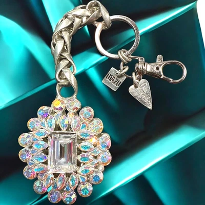RODRIGO OTAZU Tono Plata Glamoroso AB Cristal Cartera Dije Llavero RO483 Foto 1 de 4
