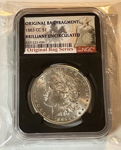 1883 Carson City CC Morgan Silver Dollar NGC Brilliant Uncirculated Bag Fragment - Picture 1 of 21