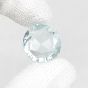 15.39 Ct. Round Cut Blue Aquamarine 1 Pcs Gemstone For Jewelry Lab-Created - Picture 1 of 4