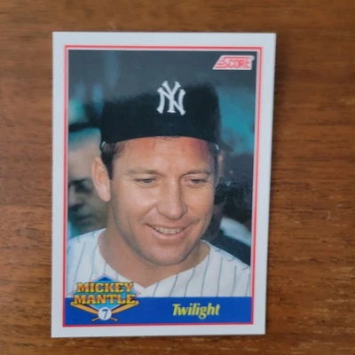 Juego de 7 cartas brillantes 1991 Score Mickey Mantle "ABIERTO" - Juego de Yankees de Nueva York #570 Foto 1 de 4