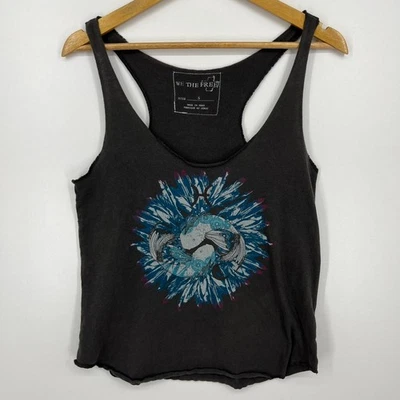 We The Free Tank Top Women's Size S Gray Strappy 100% Cotton Logo - Image 1 of 4