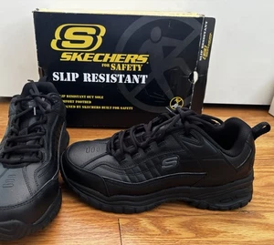 SKECHERS WORK Men Soft Stride Galley Soft Toe Slip Resistant Shoe 9 Extra Wide - Picture 1 of 18