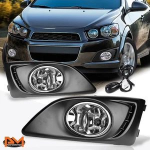 For 11-15 Chevy Aveo/Sonic Clear Lens Front Bumper Fog Light/Lamp+Bezel+Switch - Picture 1 of 6