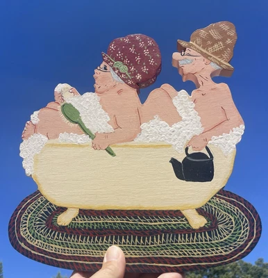 Figura única abuela abuelo bañera hierro fundido hervidor jabón de agua suds❤️blt7j2 Foto 1 de 4