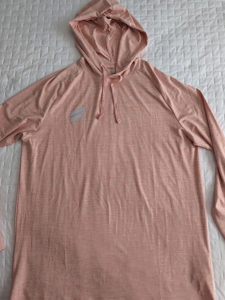 Мужская толстовка с капюшоном Hurley Performance Poly размер Large персиковый/розовый - Изображение 1 из 4