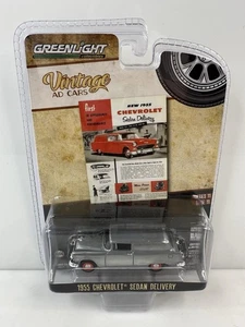 Coches publicitarios vintage Greenlight 1955 Chevrolet sedán entrega Raw Chase raro - Imagen 1 de 3
