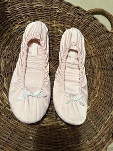 NEW•  VICTORIA'S SECRET SATIN PINK Ballet SLIPPERS • Medium• 7 • 7.5 - Picture 1 of 3