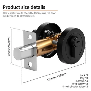 Single Cylinder Deadbolt Zinc Alloy Round Deadbolt Lock High Security qiyip - Picture 1 of 11
