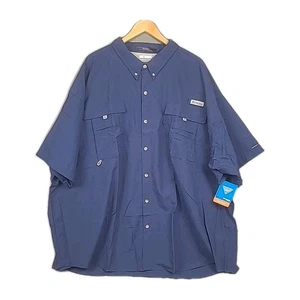Columbia PFG Bahama II Hemd 5X 5XT Neu mit Etikett Omni-Shade Angeln Kurzarm blau - Bild 1 von 13