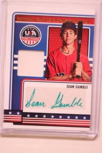 2023 Panini Stars and Stripes National Team Sean Gamble Auto Green #NTDP-SG - Picture 1 of 2