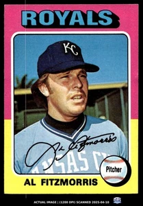 1975 Topps #24 AL FITZMORRIS NM Kansas City Royals - Picture 1 of 2