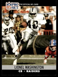 1990 Pro Set Lionel Washington Los Angeles Raiders #549 - Picture 1 of 2