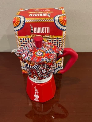 Cafeteira Bialetti Dolce & Gabbana Moka Expresso 6 xícaras fogão de alumínio D&G - Imagem 1 de 4