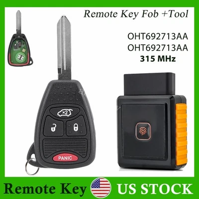For Dodge Jeep Chrysler Remote Key Fob OHT692427AA OHT692713AA Programmer Tool - Image 1 of 4