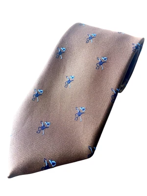 Corbata Brooks Brothers BNW CON ETIQUETAS Bordada Diseño Tema Polo Seda 59 x 3.75 Foto 1 de 4