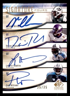 2009 Upper Deck SP Signature Fours #F-AWRH Allison/Reynaud/Hawkins/Williams /35 - Image 1 of 2