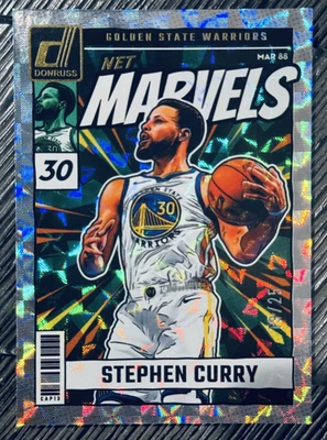 2024 Panini Donruss NET MARVELS #9 STEPHEN CURRY cracked ice PRIZM /25 WARRIORS - Image 1 of 3