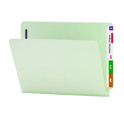 End Tab Pressboard Fastener File Folder with SafeSHIELD Fasteners, 2 Fastener... - Image 1 of 4
