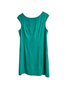 Vince Camuto Green Sheath Dress Women’s Size 12 Cap Sleeve Back Zip Career Party - Picture 1 of 4