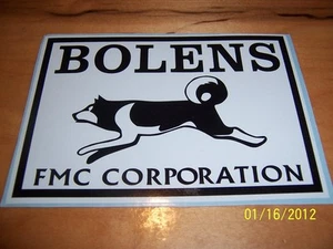 1-4" x 6" Bolens FMC CORP. (Neu schwarz und weiß) Vinyl Aufkleber - Bild 1 von 1