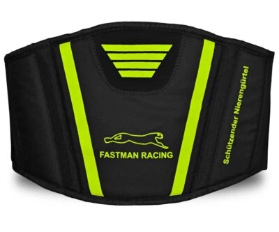 FASTMAN RACING Hochwertiger Sport Motorrad Nierengurt Rückenbandage atmungsaktive Schwarz/Neon