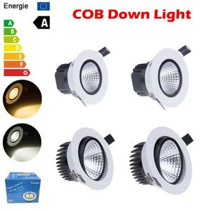 New Dimmable COB 6W 9W 12W 15W Led Downlight Bulb Recessed Ceiling Light Lamp - Picture 1 of 15