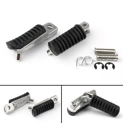 Front Footrest Pedals Foot Pegs For Kawasaki ER 4N 6F 6N ZR 250 400 VERSYS - Image 1 of 4