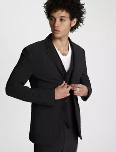 John Varvatos Seersucker Jacquard Jacket Mens Blue Size EU 50 USA 40. $1298. NWT - Picture 1 of 13