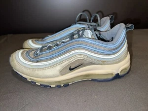 Gently Worn NIKE AIR MAX 97 Womens 8 304057-042 Grey Denim Metal Reflective 2004 - Picture 1 of 7