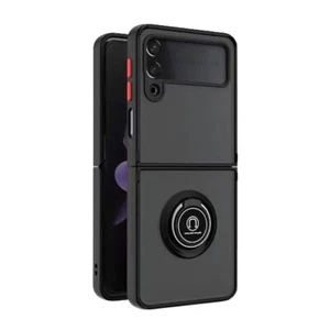 TPU Hülle mit Magnetring für Samsung Z Flip 4 (schwarz) - Bild 1 von 2