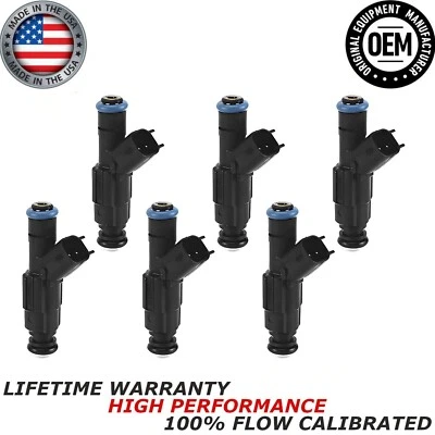 6X OEM Bosch Fuel Injectors Fits 1999-2004 Jeep Grand Cherokee/ TJ 4.0L I6 - Image 1 of 4