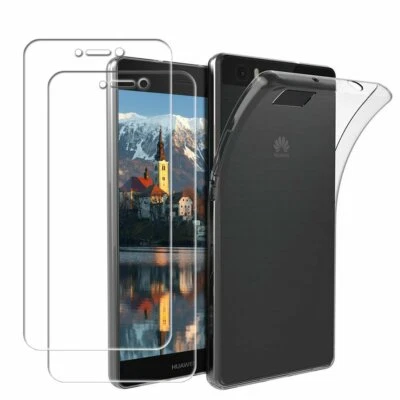 CUSTODIA TPU COVER per Huawei P8 Lite + 2x (Pack) PELLICOLA VETRO TEMPERATO - Immagine 1 di 4