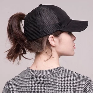 Summer Baseball Cap Women Messy Bun Ponytail Adjustable Sport Trucker Hat Cute - Picture 1 of 22