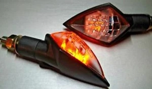 Paar LED Blinker Sparbike Ghost/N Transp Glas für Suzuki Kawasaki Yamaha  - Bild 1 von 1